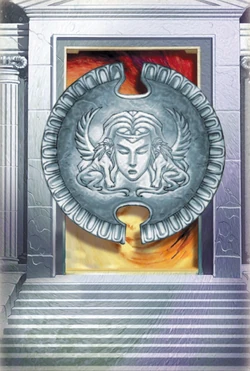 lanza y escudo de atenas