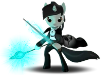 Zdjęcie Nerosa, przygotowującego się do walki. Można tu również dostrzec kolor aury magicznej, jaką posiada Neros podczas rzucania większości zaklęć.