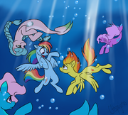 12644 - artist C4tspajamas rainbow dash sea ponies spitfire