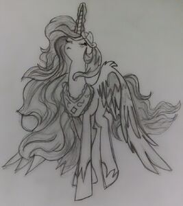 Princess Celestia sketch by Rani