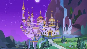 Canterlot pendant la nuit