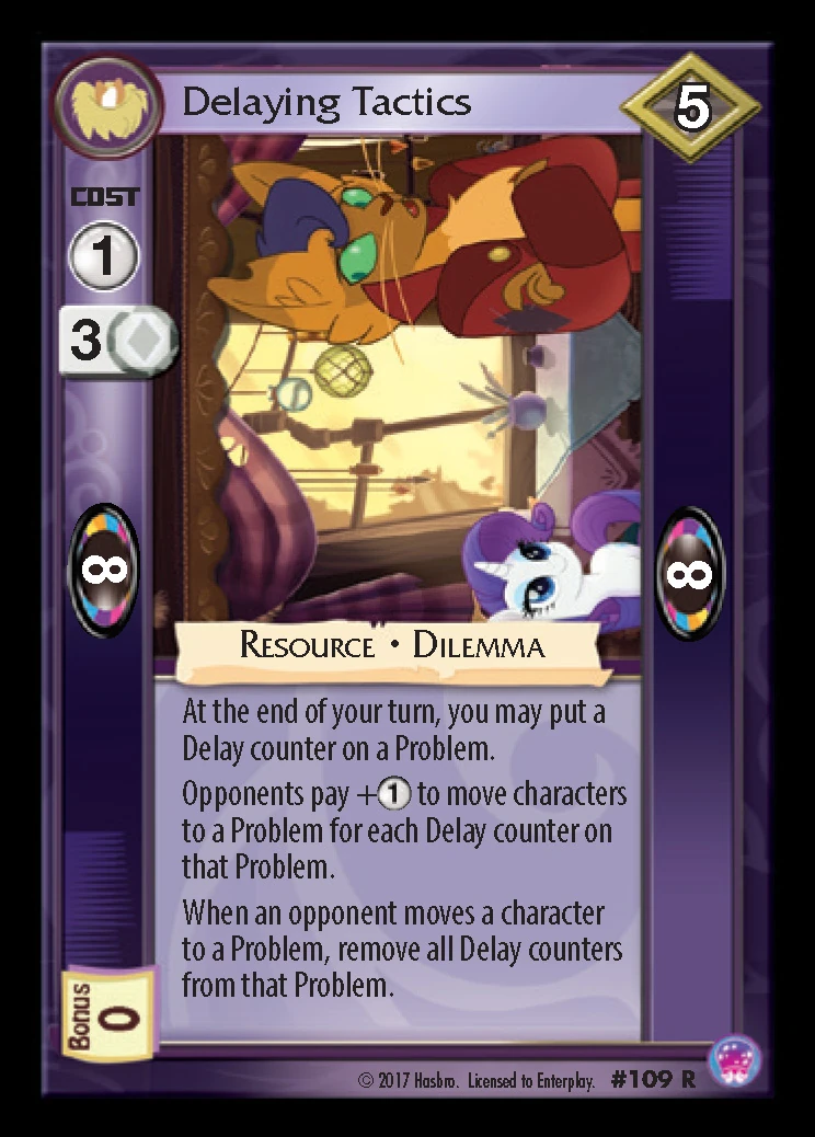 Delaying Tactics My Little Pony Collectible Card Game Wiki Fandom