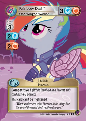 Rainbow Dash, One Winged Warrior (Marks in Time Royal Rare) | My Little  Pony Collectible Card Game Wiki | Fandom