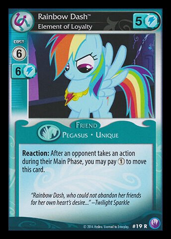 Rainbow Dash, Element of Loyalty | My Little Pony Collectible Card Game  Wiki | Fandom