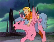 Megan riding Firefly.