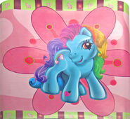 Rainbow Dash on the front of a wall border.