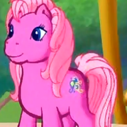 cute pink pony cartoon