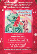 December Poinsettia's Backcard Story.