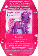 September Aster's Backcard Story.