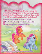 Sparkleworks' first Backcard Story. Note Rainbow Dash next to her.