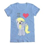 WeLoveFine.com, maglietta "I Heart Derpy" (da donna, azzurro cielo) raffigurante Derpy