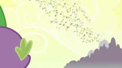 Spike looking at dragons Se2Ep21