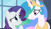 Rarity e Celestia S02E9