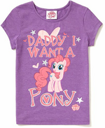 maglietta My Little Pony con brillantini raffigurante Pinkie Pie