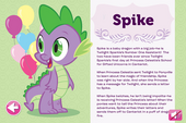 La biografia di Spike come mostrata sull'applicazione