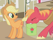 Big macintosh con applejack ayudando