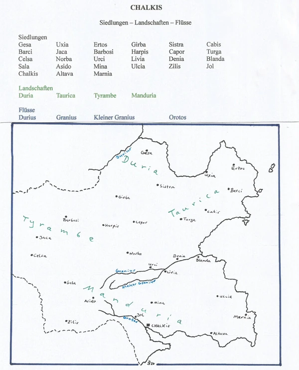 Strategie Chalkis Namen Siedlungen Landschaften Flüsse