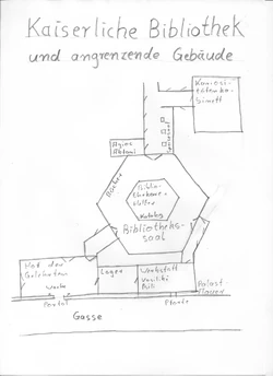 Die Kaiserliche Bibliothek und angrenzende Gebäude