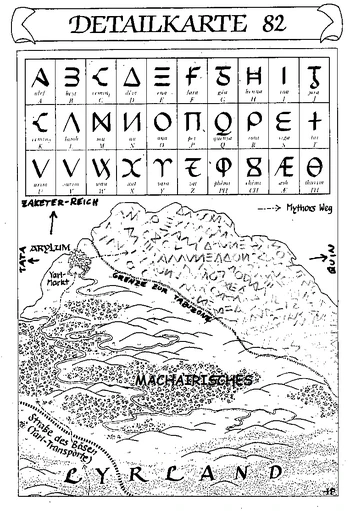 Karte von  mit Arylum an der Küste