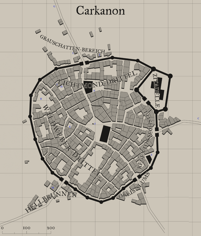 Stadtplan einer Stadt