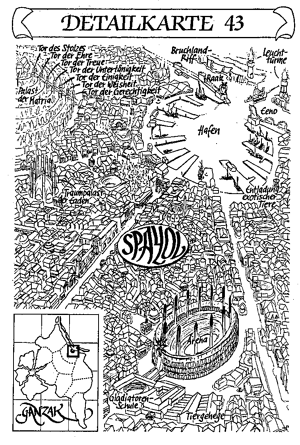 Stadtplan von Spayol (Ausschnitt). Detailkarte von  für  der 