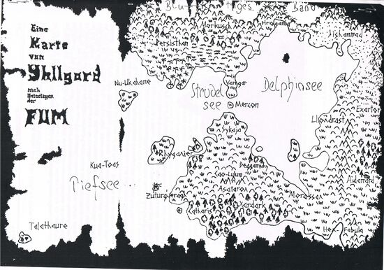 Eine Karte von Yhllgord nach Unterlagen der FUM
