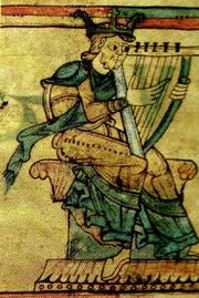 Ein  muss Harfe und Krone verbinden