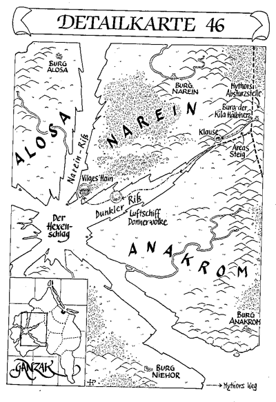 Lage der Provinz Alosa in der Nachbarschaft zum  - Detailkarte 014 von Helmut Pesch aus # der 