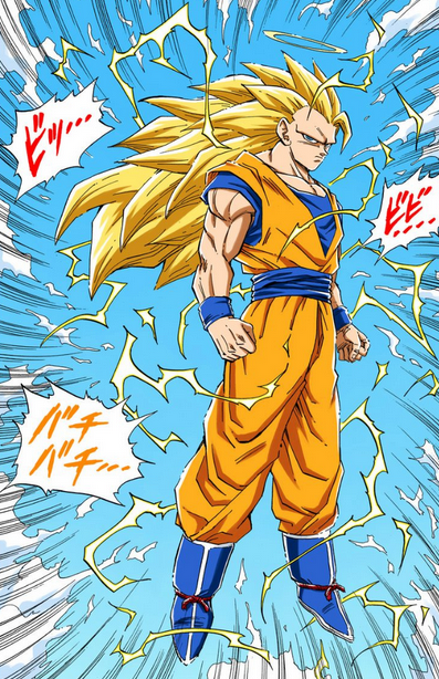Imanol Ramos - Goku Super Saiyan 3 Illustration - Buu Saga