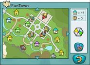 This is the map of FunTown's Town Square.