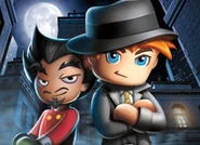 Morcubus and the player in a promotional image for MySims Agents.