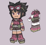 Yuki's MySims SkyHeroes concept art, drawn by MySims concept artist Ben Seto.