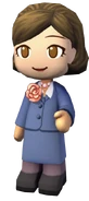 An official render of Rosalyn with her hand on her hip from MySims. For some reason, her face is paler than the rest of her body here.