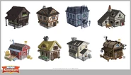 MSK houses Tony Trujillo.jpeg (360 KB) Concept art of various buildings in MySims Kingdom. The last building in the second row shows the Stand-up Barney Display, which is a statue that can exclusively be placed on the Reward Island.