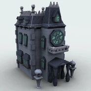 A spooky house, possibly Goth Boy's or Grandma Ruthie's (post-makeover).