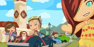 One of Maria's multiple cameos in MySims Racing.