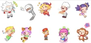 Illustrations of various MySims Puzzle Party characters, including Buddy.