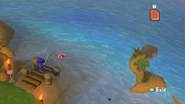 Fishing at the fishing spot.