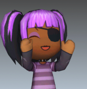 Brandi's happy emote in SimCity Creator (Wii).