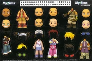 MySims sticker sheet from the Taco Bell promotion. Summer's hair and body can be seen here.