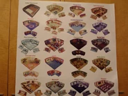 Early MySims concept artwork of various commercial Sims' building interiors, including Elmira's Library, which is the third interior in the fourth row.