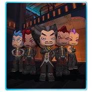 The Chaos Pirates' end credits picture including Morcubus in the MySims SkyHeroes (Console).