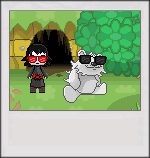 Raven with Joel in MySims (Mobile).