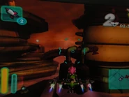 Star flying in a plane.