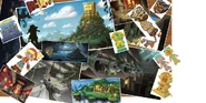 The end credits' collage of Jungle Temple images, including artwork of Sir Vincent that was cropped and used for his dialogue icon.