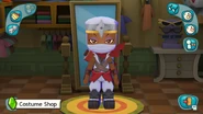 Star wearing a white ninja outfit and hood in Create-A-Sim. This is her outfit in her Relationship Book thumbnail.