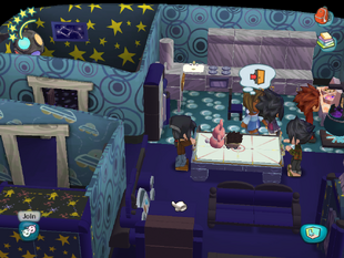 Sims at another Sim's house.