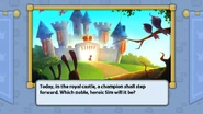"Today, in the royal castle, a champion shall step forward. Which noble, heroic Sim will it be?"
