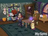 A promotional image of Madame Zoe in her fortune shop.