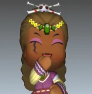 Madame Zoe's laughing emote in SimCity Creator (Wii).